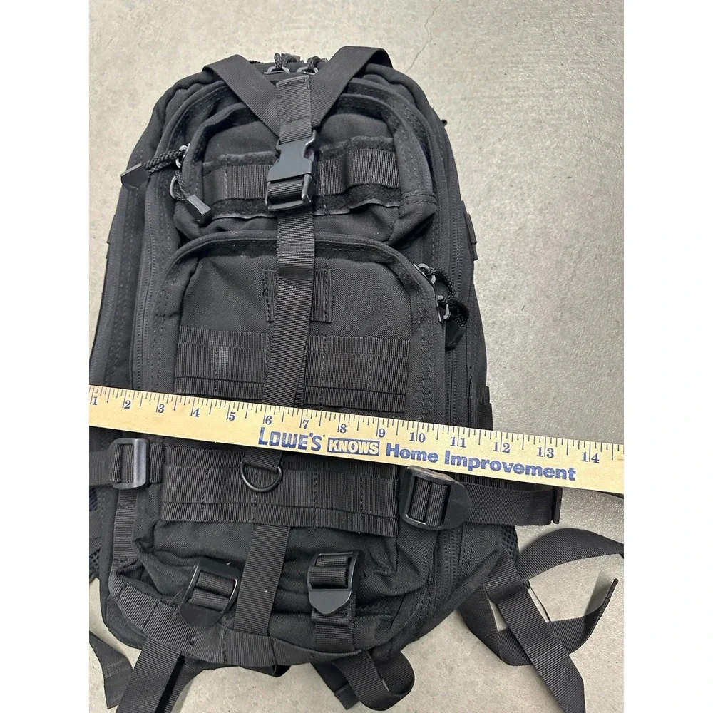 Condor‎ Compact Assault Tactical Backpack Black MOLLE EDC Range Hiking Pack